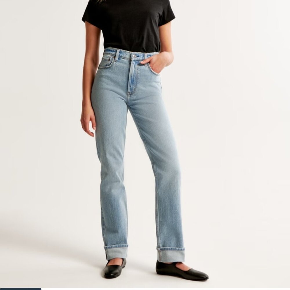 Abercrombie ultra high-rise 90's straight jean